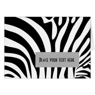 Cartão Artigos do múltiplo do teste padrão da zebra