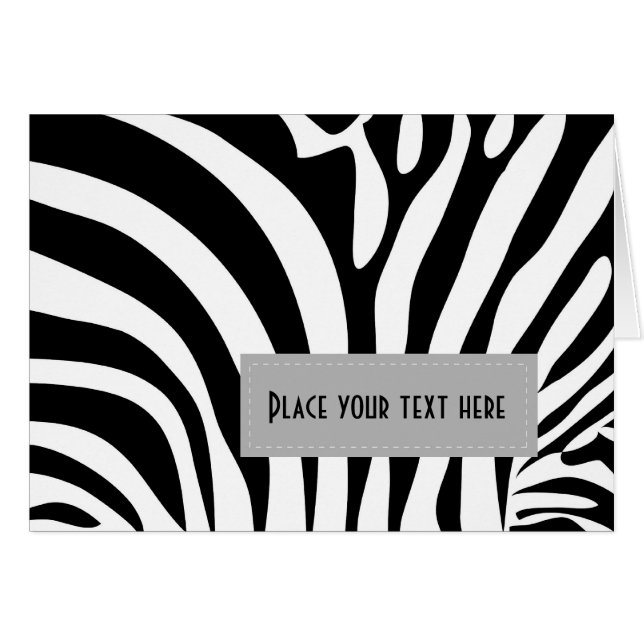 Cartão Artigos do múltiplo do teste padrão da zebra (Frente Horizontal)