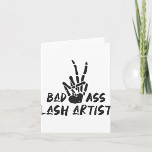 Cartão Artista de Lash Mau Skelleton Halloween Lash Artig