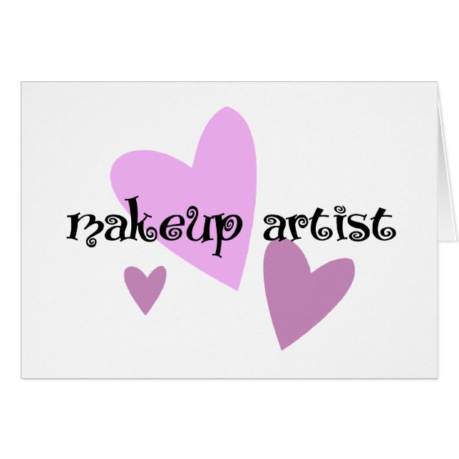 Cartão Artista de maquiagem (Frente Horizontal)