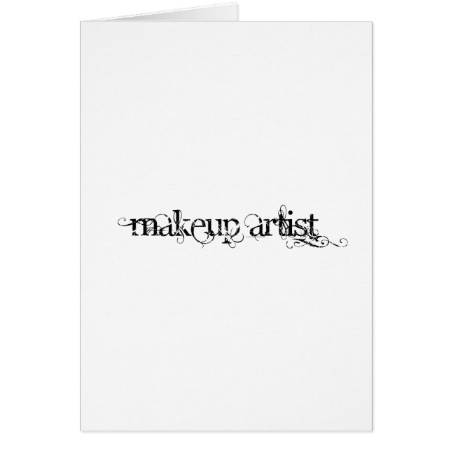 Cartão Artista de maquiagem (Frente)