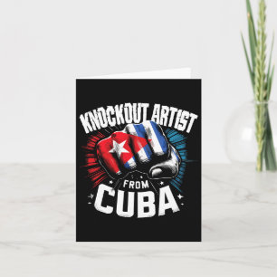 Cartão Artista Derrubado Do Orgulho Da Boxeira Cubana