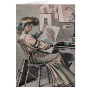Cartão Artista do Victorian