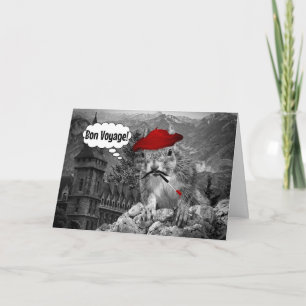 Cartão Artista francês esquilo Bon Voyage