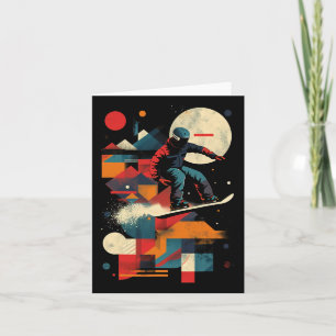 Cartão Artista Snowboarder Men And Women Snowboard Lo