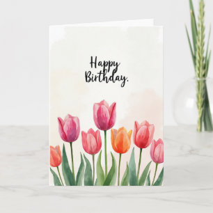 Cartão Artístico de Aniversário com Flores