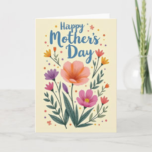 Cartão Artístico do Dia das Mães Queridas