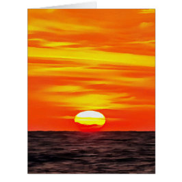 Cartão Artístico Laranja Egeu Sunset Akyaka