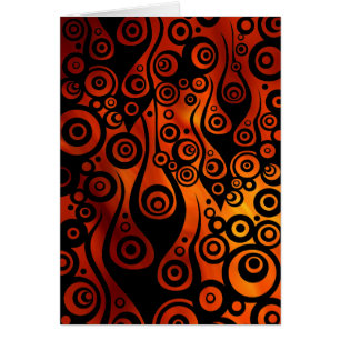 Cartão ARTs de padrão - Chama de círculo de tatuagem on