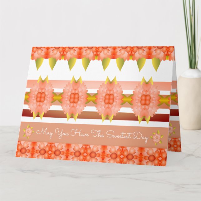 Cartão Artsy Design in Peach (Frente)