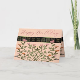 Cartão Artsy Rosa Projetado