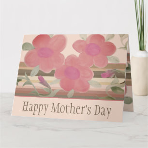 Cartão Artsy Watercolor Floral A Rosa E Roxo