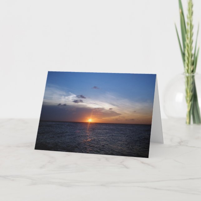 Cartão Aruba Ocean Sunset Greeting Card (Frente)