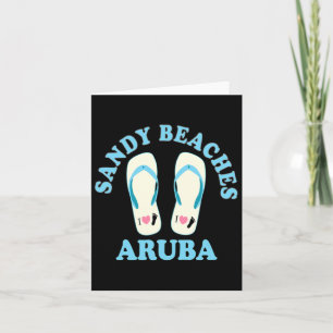 Cartão Aruba Vacation Sandy Beaches I Heart Sacudir Fops
