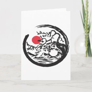 Cartão Árvore Bonsai Natural Yin Yang Qi Gong Yoga Tai Ch