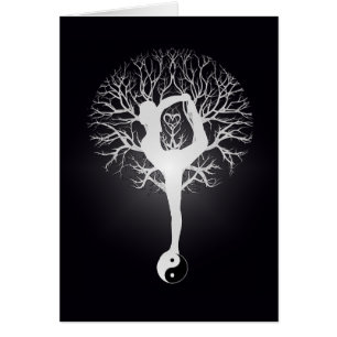 Cartão Árvore da ioga