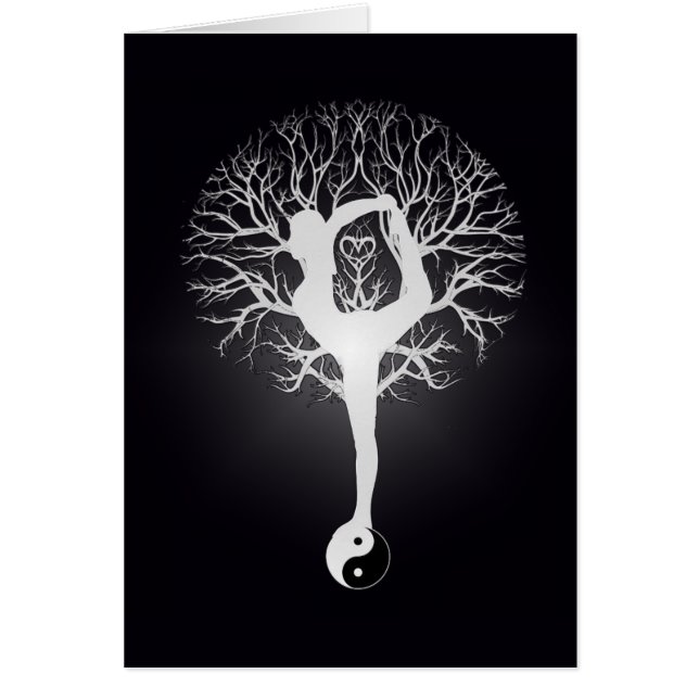 Cartão Árvore da ioga (Frente)