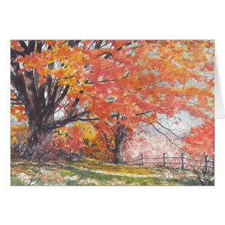 Cartão Árvore da queda