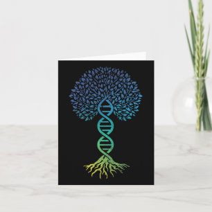 Cartão Árvore Da Vida Dna Ciência Genética Dia Da Terra G