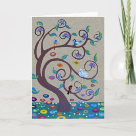 Cartão Árvore da vida - estilo art nouveau