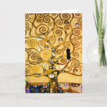 Cartão Árvore da vida Gustav Klimt Nouveau<br><div class="desc">A árvore da vida (1909) é uma bela pintura do pintor secessionista de Viena Gustav Klimt. Conhecida por pintar com ouro puro,  sua arte é vibrante e divertida. A Árvore da Vida é uma pintura clássica de arte nova.</div>