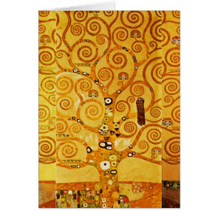 Cartão Árvore da vida Gustav Klimt Nouveau