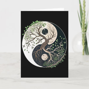 Cartão Árvore Da Vida Yin Yang Yoga Nature Lance Arte
