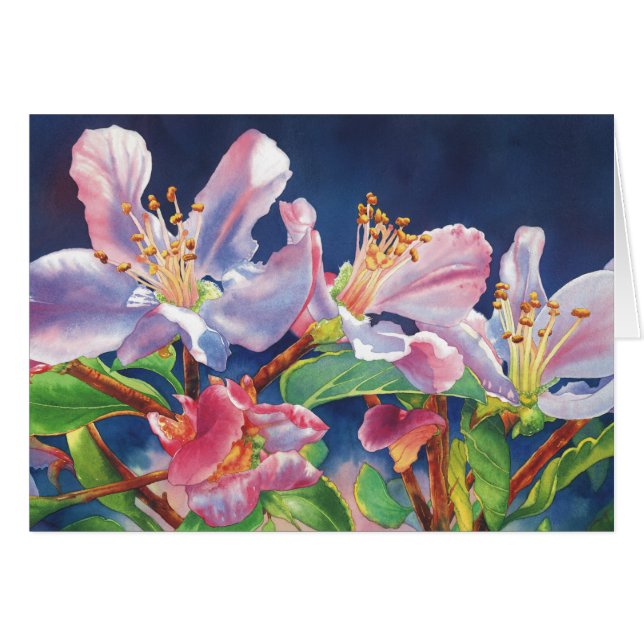 Cartão Árvore de Apple do pai (Frente Horizontal)