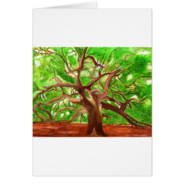 Cartão Árvore de Carvalho (Frente)