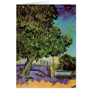 Cartão Árvore de castanha na flor por Vincent van Gogh