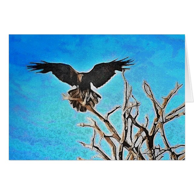 Cartão Árvore de corvo (Frente Horizontal)