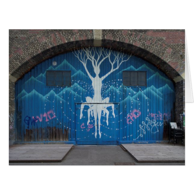 Cartão Árvore De Grafite De Vida (Frente horizontal)