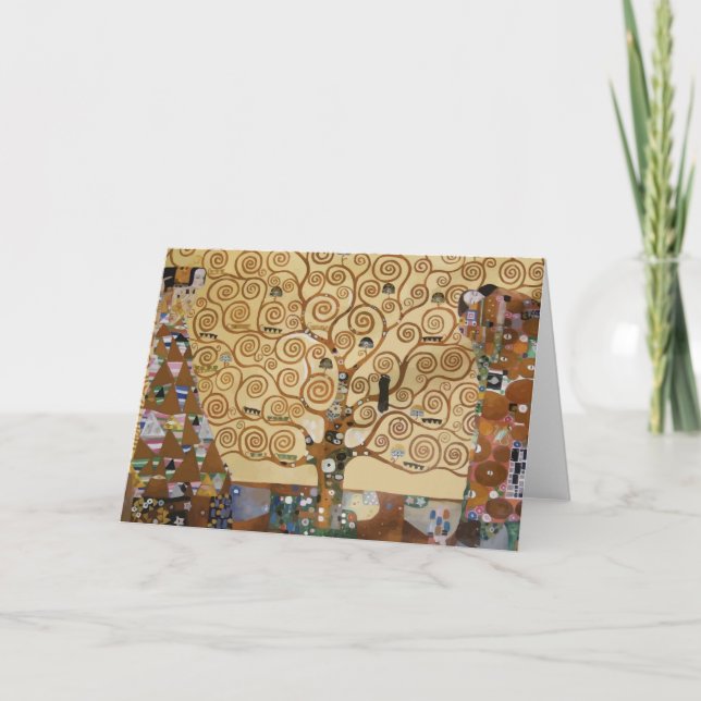 Cartão Árvore de Gustavo Klimt de vida (Frente)