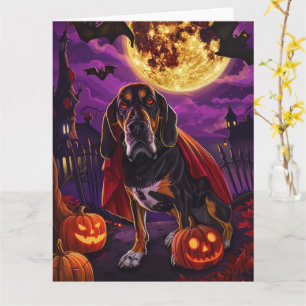 Cartão Árvore de Halloween Walker Vampiro Abóboras Assust