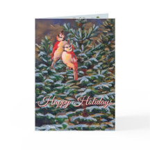 Árvore de inverno de Férias com Aves