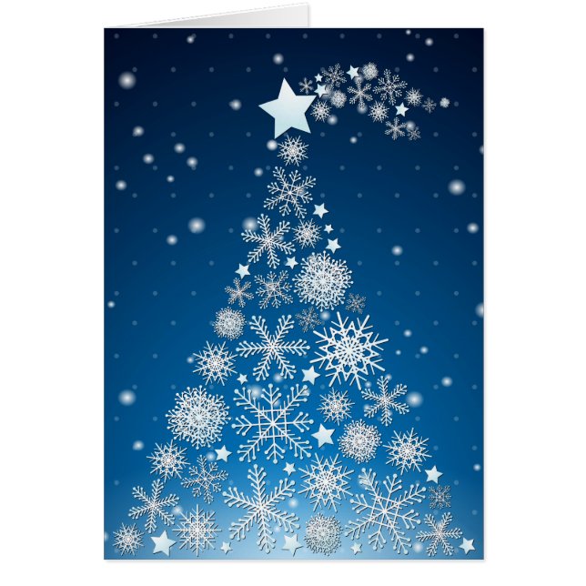 Cartão Árvore de Natal, carta (Frente)