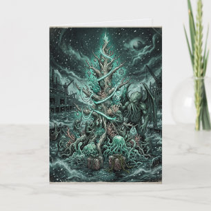 Cartão Árvore de Natal Cthulhu Lovecraft Horror