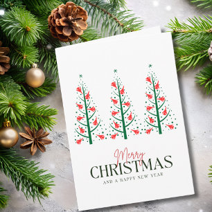 Cartão Árvore de Natal de Caça a Jato de Aviação & Foto E
