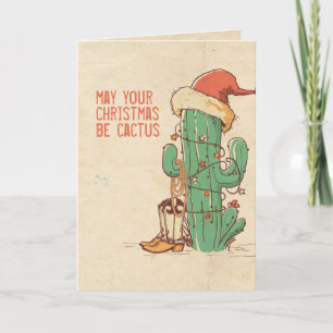 Cartão Árvore de Natal de cacto