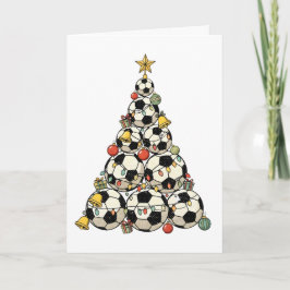 Cartão Árvore de Natal de Futebol