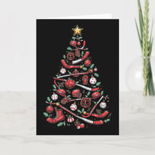 Cartão Árvore de Natal de Hóquei