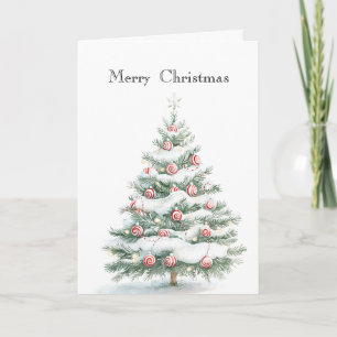 Cartão Árvore de Natal de Hortelã-Pimenta