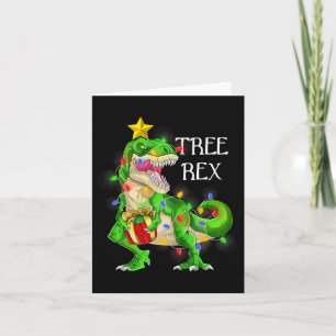 Cartão Árvore de Natal Dinossauro Rex Pajamas Men Boas Xm