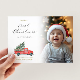 Cartão Árvore de Natal do Caminhão da Primeira Fazenda de