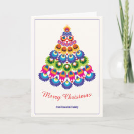 Cartão 🎄 árvore de Natal - estilo folclore