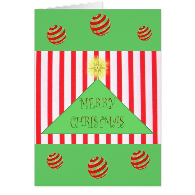 Cartão Árvore de Natal Feliz (Frente)