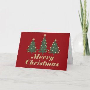 Cartão árvore de Natal feliz