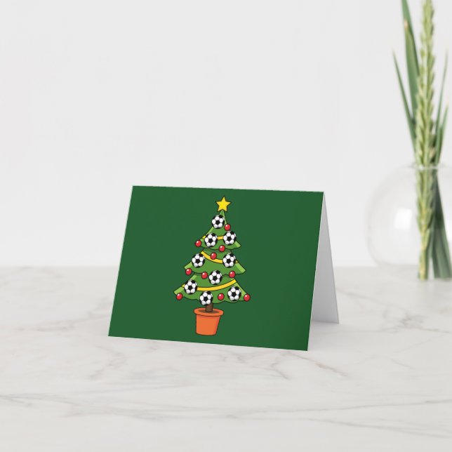 Cartão Árvore de Natal Futebol (Frente)