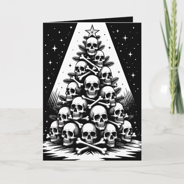 Cartão Árvore de Natal Gótica V (Frente)