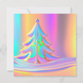 Cartão Árvore de Natal Iridescente